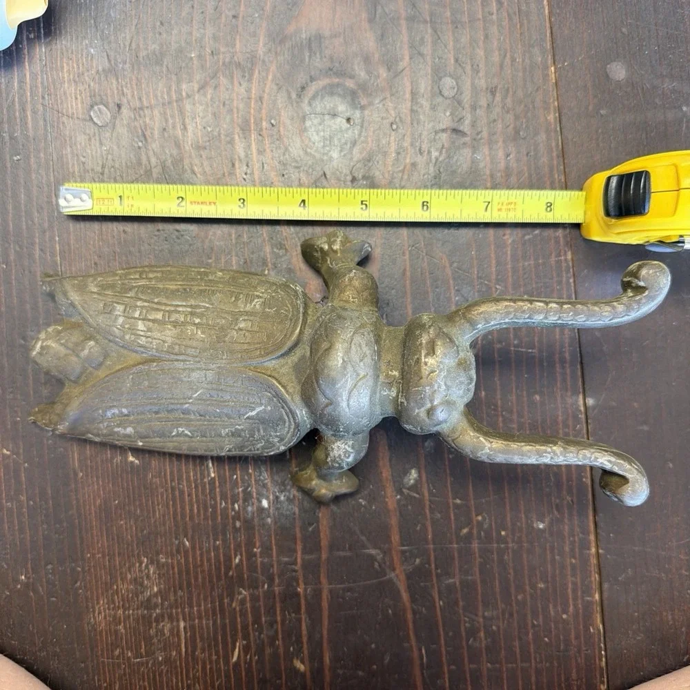 Vintage Brass Beetle Boot Jack Shoe Remover Heavy Cast Metal Insect Doorstop